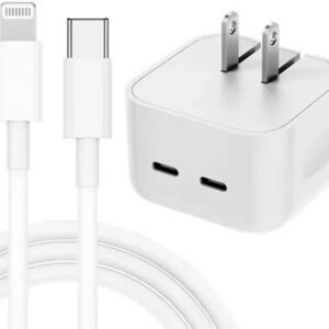 Cargador iPhone Doble cable Lightnin 50w